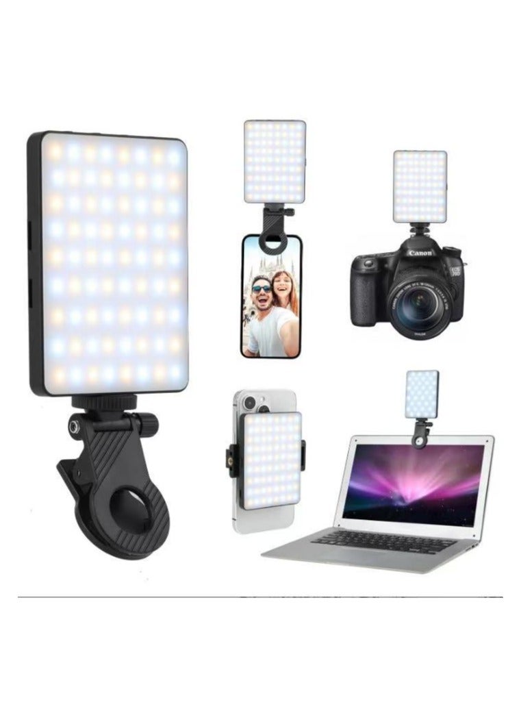 DUSALA Selfie Light for phone with 132 LEDs, 2000mAh Type-C Rechargeable Portable Selfie Light,RGB Light, Led Phone Light fo Ideal for Video Conferencing, Makeup, and TikTok. Compatible with Phone, Laptop, and Camera - Image 1