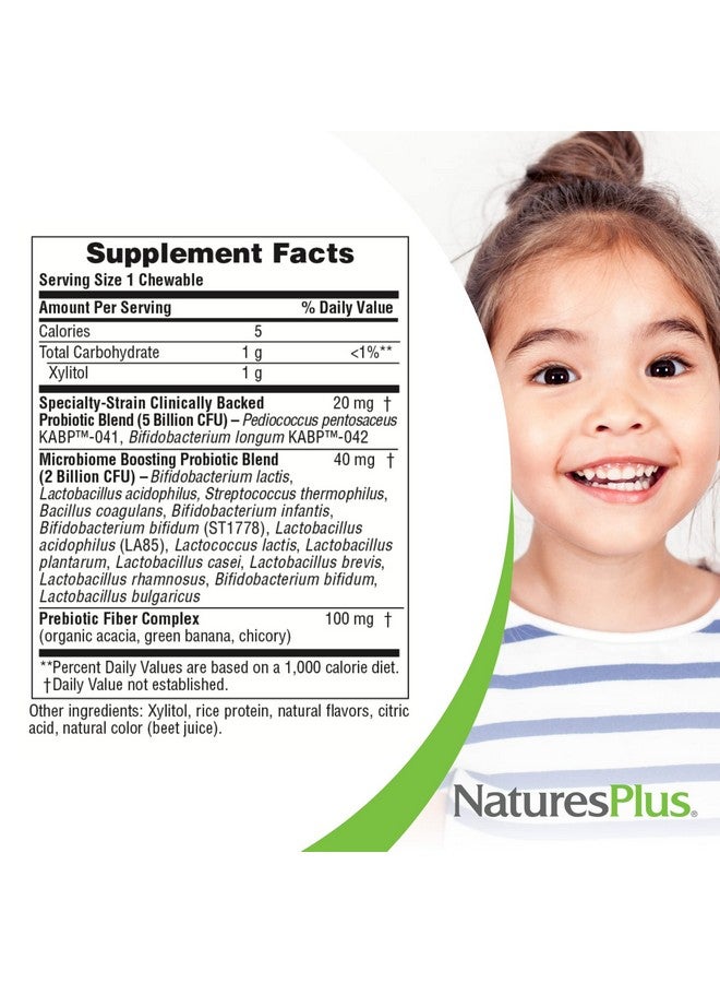 NaturesPlus Animal Parade Probiotic, Mixed Berry - 30 Chewables - Children’s Digestion Supplement - Supports Gut Health & Immune Function - Vegan, Gluten Free - 30 Servings - Image 4