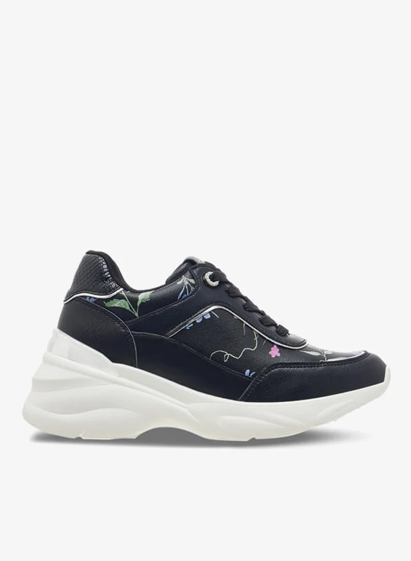 فلورا بيلا من شو إكسبرس سنيكرز نسائي بطبعة زهور مع رباط