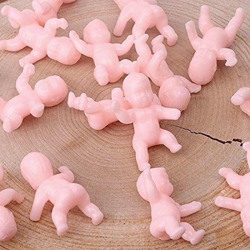 JUXINGDAZYF مقاس 1.2 بوصة من البلاستيك الصغير للأطفال من أجل استحمام الطفل لعبة مكعبات الثلج/كعكة الملك المفضلة للحفلات 24 قطعة (أبيض) - Image 2