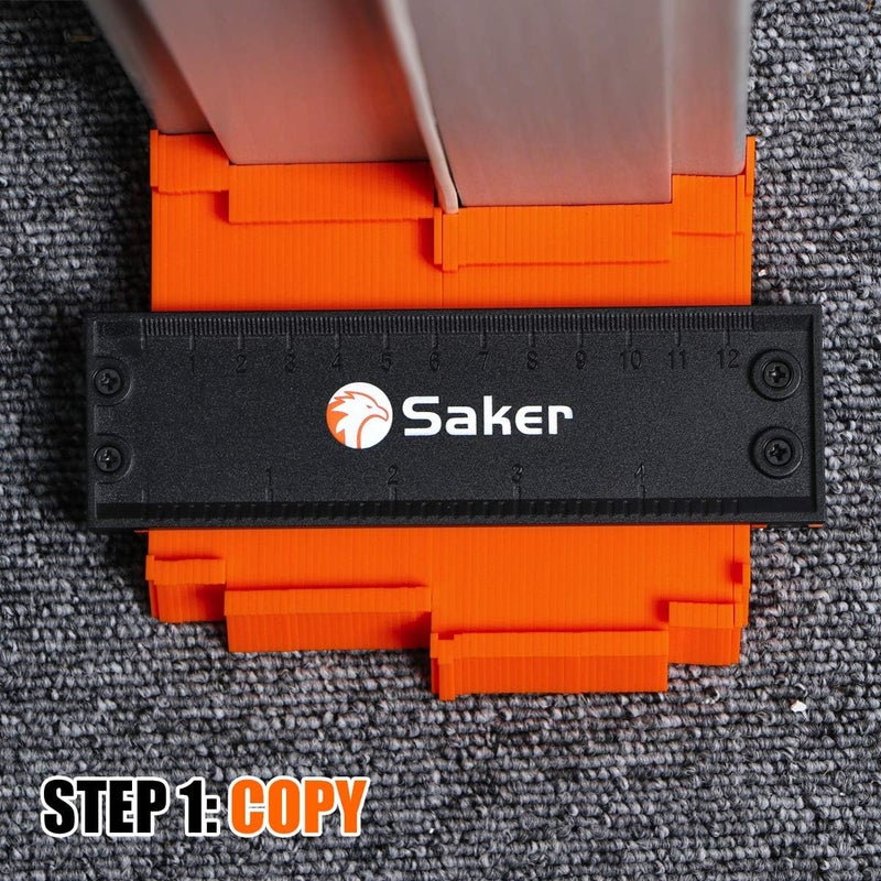 Saker أداة قياس الشكل (5 بوصة قفل) - أداة قابلة للتعديل - تكرار الشكل غير المنتظم بدقة - تتبع النجارة غير المنتظمة - أداة ضرورية لعمال DIY، البناء - Image 3