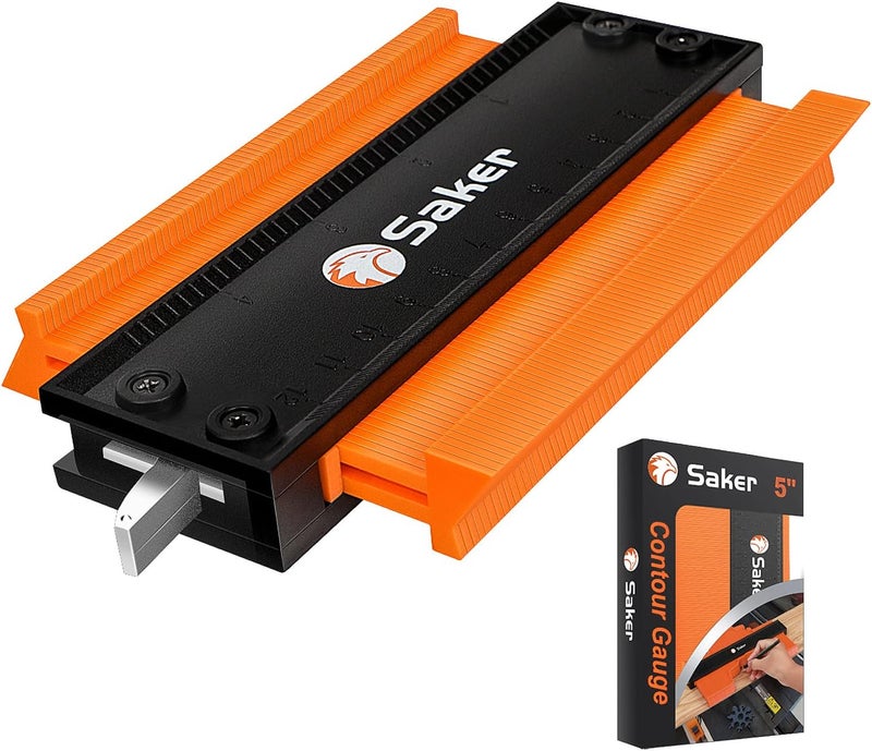 Saker أداة قياس الشكل (5 بوصة قفل) - أداة قابلة للتعديل - تكرار الشكل غير المنتظم بدقة - تتبع النجارة غير المنتظمة - أداة ضرورية لعمال DIY، البناء - Image 1