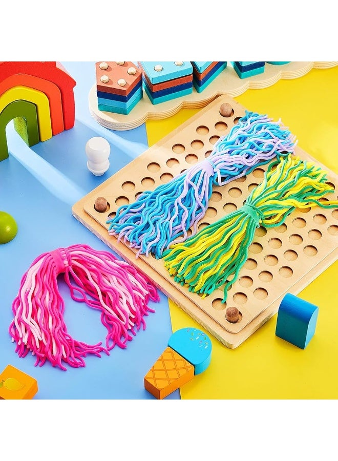 Aoriher 4 Pieces Spaghetti Stretch Toy Stretchy Spaghetti Ball Fidget Sensory String Toy Pasta Classroom Tool Early Childhood Education Toy Relieve Christmas Toy - Image 5