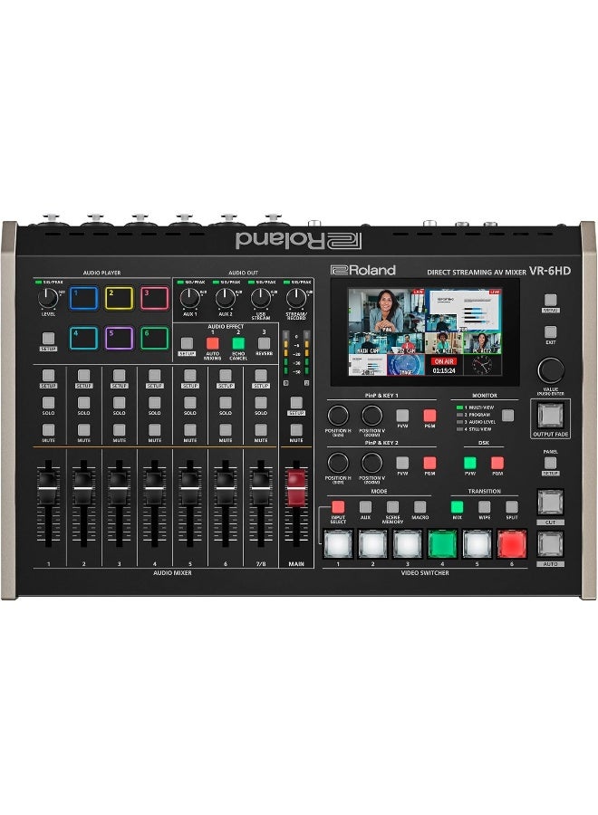 Roland VR-6HD Direct Streaming AV Mixer - Professional Portable All-In-One Hub for Business Livestreaming - Image 1