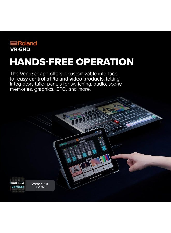 Roland VR-6HD Direct Streaming AV Mixer - Professional Portable All-In-One Hub for Business Livestreaming - Image 5