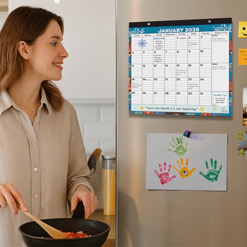 STRIVE ZEN 2026–2027 Magnetic Fridge Calendar – 24-Month Refrigerator Planner, Strong Magnets, Tear-Off Pages, Large Writing Blocks + Notes (January 2026–December 2027) - Image 2