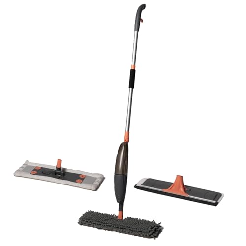 BonKaso Spray Mop with Dispenser Bottle 520ML | Double Side Floor Mop & Single Side Window Mop | Refillable Handle Spray Mop for Home, Tiles, Wooden & Glass Cleaning - Image 1
