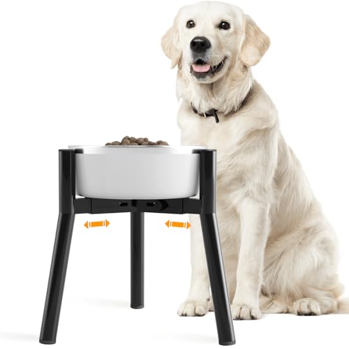 TIDANT Dog Bowl Stand for Medium Large Dogs Adjustable Width 7107 11in Tall Elevated Dog Food Water Bowl Not Included - Image 1
