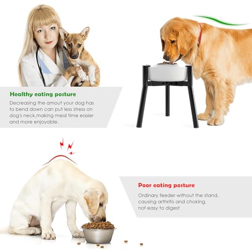 TIDANT Dog Bowl Stand for Medium Large Dogs Adjustable Width 7107 11in Tall Elevated Dog Food Water Bowl Not Included - Image 3