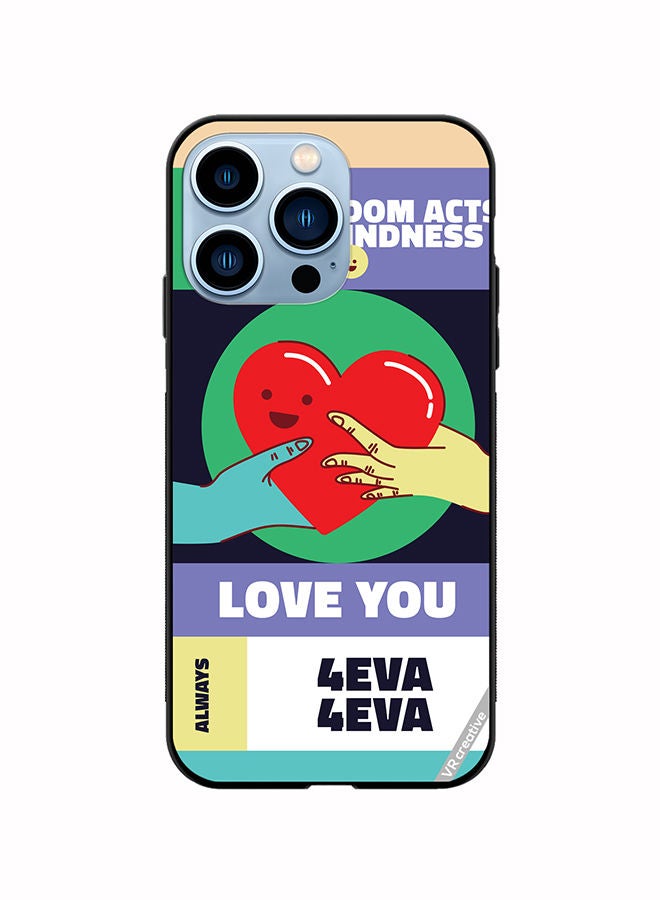 VR CREATIVE Protective Case Cover For Apple iPhone 14 Pro Max Act Of Kindness Design Multicolour - Image 1