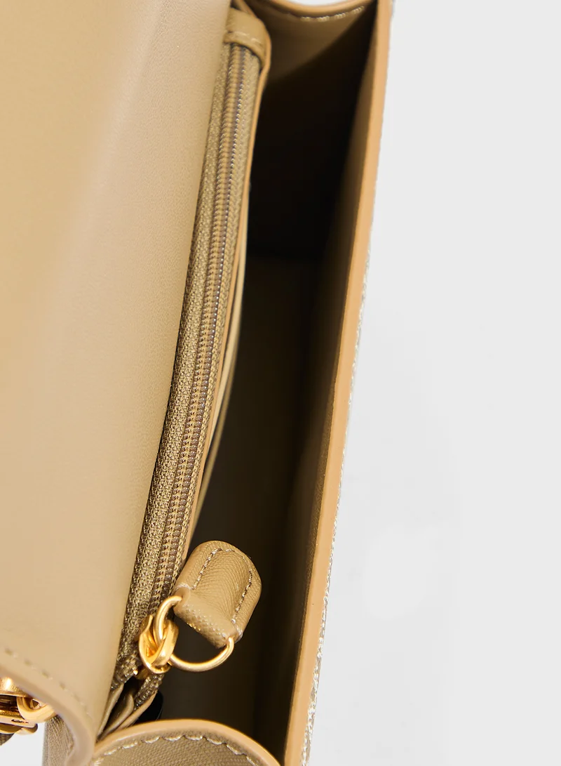 DKNY Avril Logo Flap Over Wallet