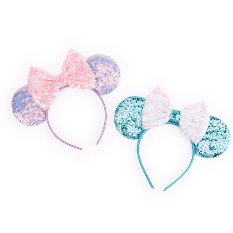 DRESHOW Mouse Ears Bow Headbands Minnie Ears Headband Glitter Party Decoration Cosplay Costume for Women - Image 5