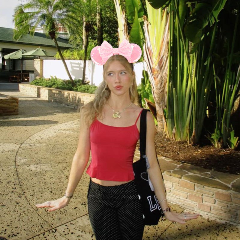 DRESHOW Mouse Ears Bow Headbands Minnie Ears Headband Glitter Party Decoration Cosplay Costume for Women - Image 3