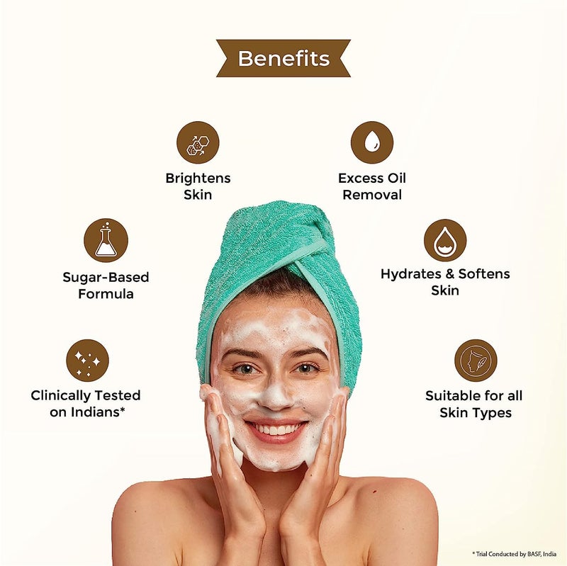 Glutone Face Wash Glow Radiance Face Wash With Saxifrage Papaya Guava Extract Enriched Hydrolyzed Almond Protein SugarBased Formula 100ml - Image 4