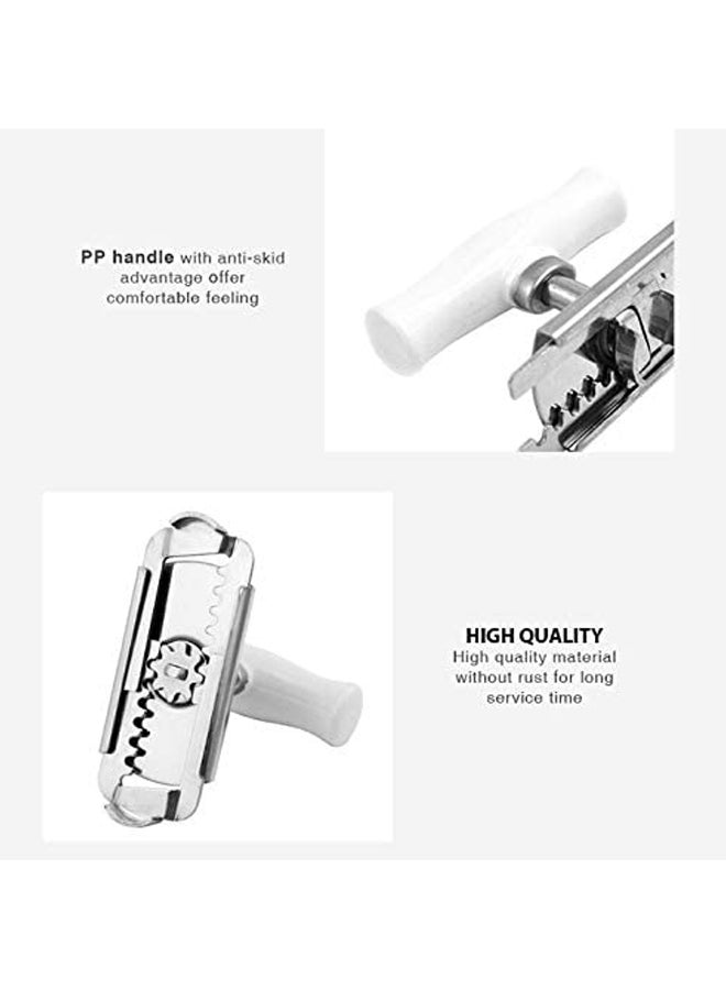 إسكدنيا فتاحة علب من الستانلس ستيل قابلة للتعديل فضي/أبيض 10x20x10سم - Image 5