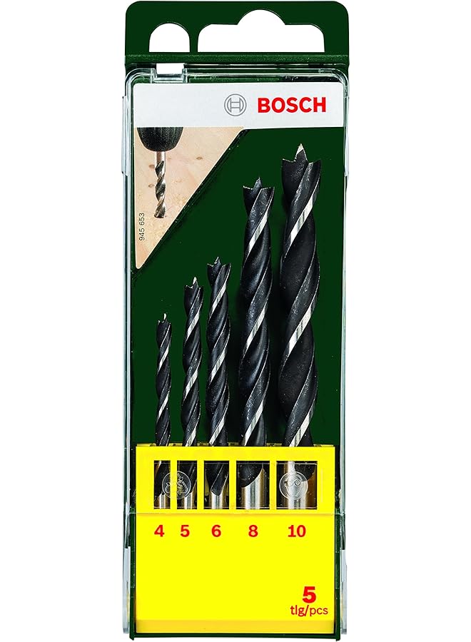BOSCH 5 Piece Wood Drill Bit Set 2607019440 - Image 1