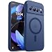 CANSHN Magnetic for Google Pixel 10 Pro Case63 Inch Upgraded Full Camera Protection Compatible with Magsafe Translucent Matte Shockproof Protective Phone Cover Deep Blue - Image 2