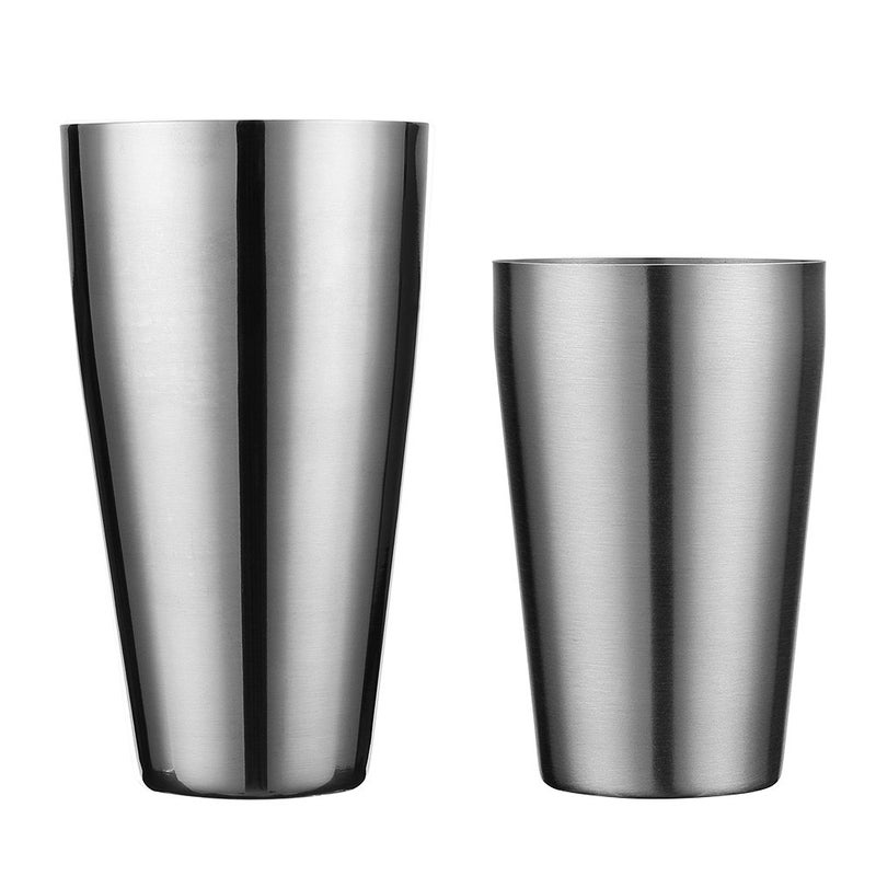 QLL Boston Shaker By Qll  Professional Stainless Steel Cocktail Shaker Set  Including 20Oz Unweighted & 28Oz Weighted Shaker Tins - Image 1