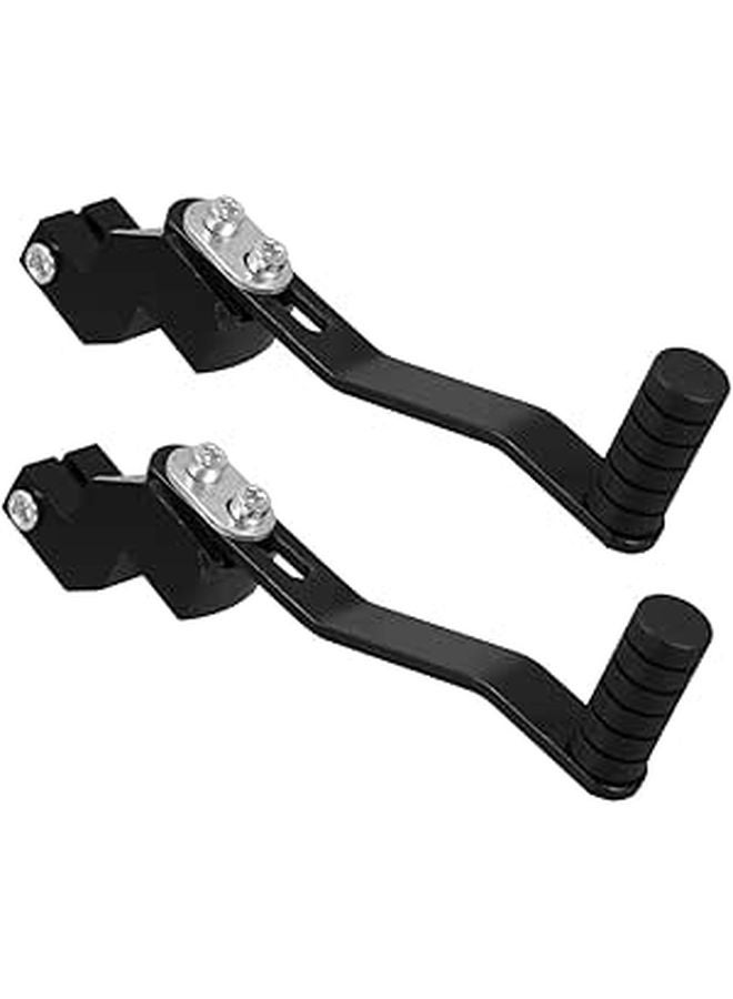 2Pcs Black Aluminum Motorcycle Gear Shift Levers Adjustable For Dirt Pit Bikes - Image 1