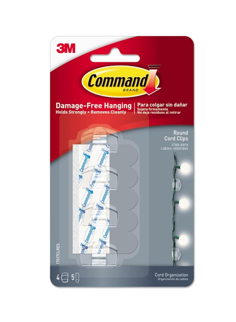 كوماند طقم مشابك دائرية لتثبيت الأسلاك والأشرطة، 4 قطع - Image 1