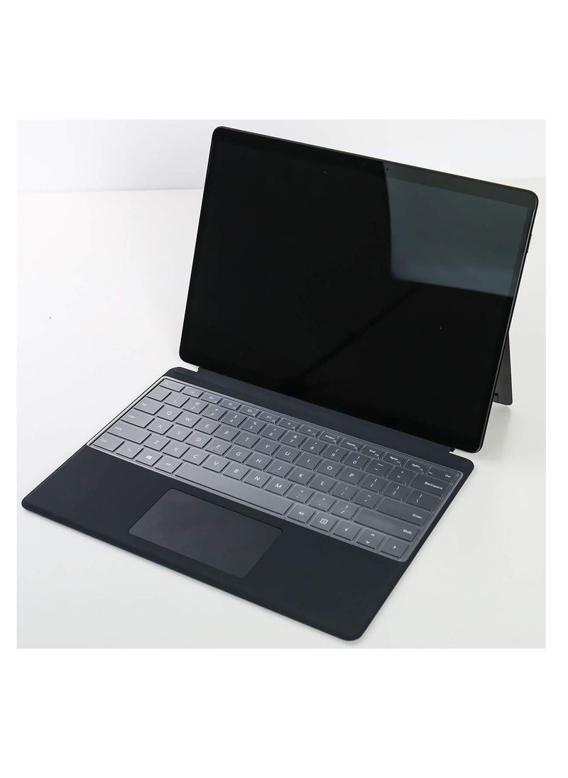 Keyboard Cover Protector for Microsoft 2024 Surface Pro (11th Edition Copilot+ PC)/ Pro 10/ Pro 9/ Pro 8/ Pro X, US English Layout, Ultra Thin Protective High Transparency TPU Keyboard Skin Film