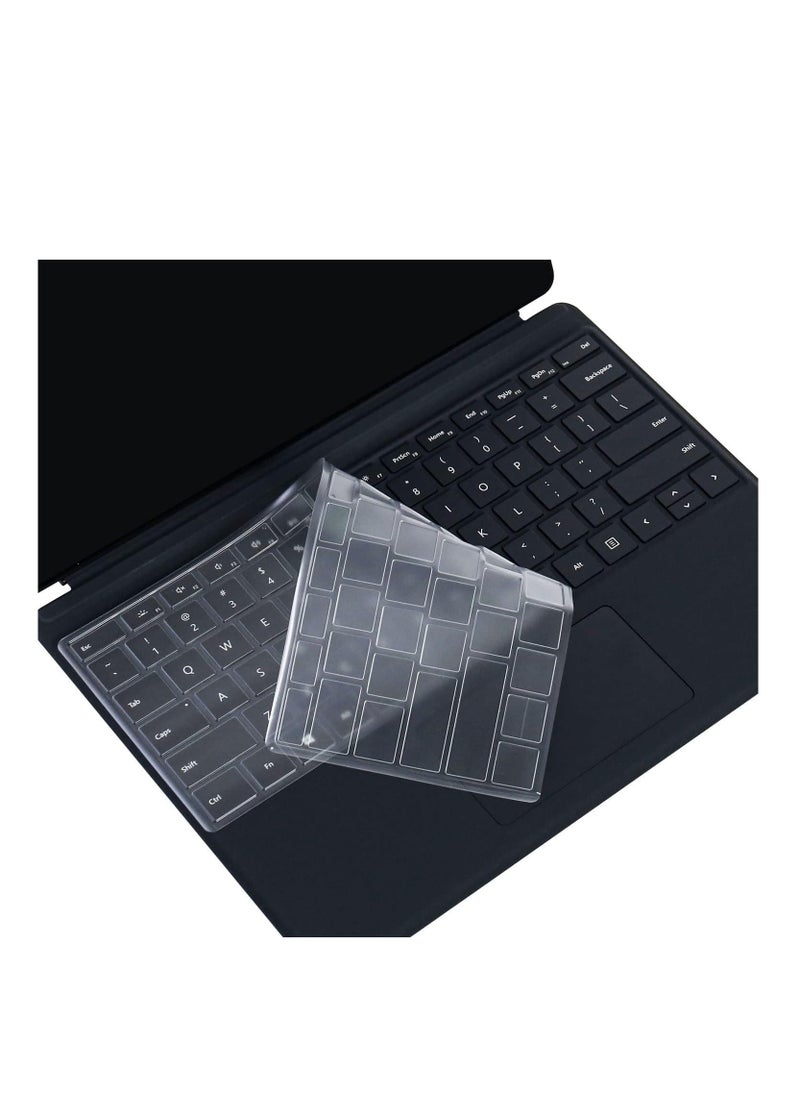 Keyboard Cover Protector for Microsoft 2024 Surface Pro (11th Edition Copilot+ PC)/ Pro 10/ Pro 9/ Pro 8/ Pro X, US English Layout, Ultra Thin Protective High Transparency TPU Keyboard Skin Film