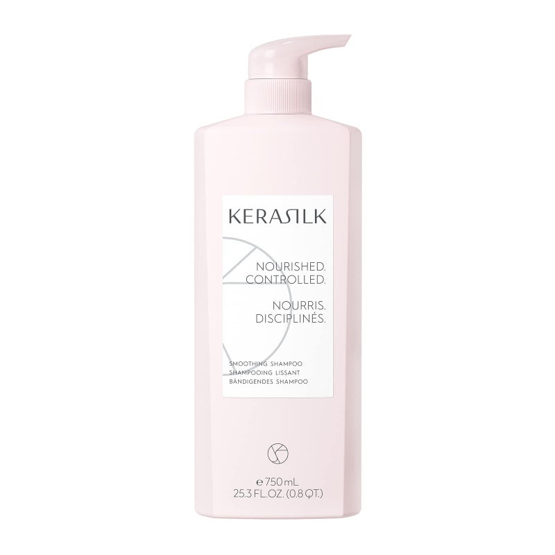 KERASILK Smoothing Shampoo Intensively Nourishes  Tames Frizz  Smooths Strands  For Coarse Frizzy Unruly Hair  Improves Manageability for All Hair Types  Textures  750ml