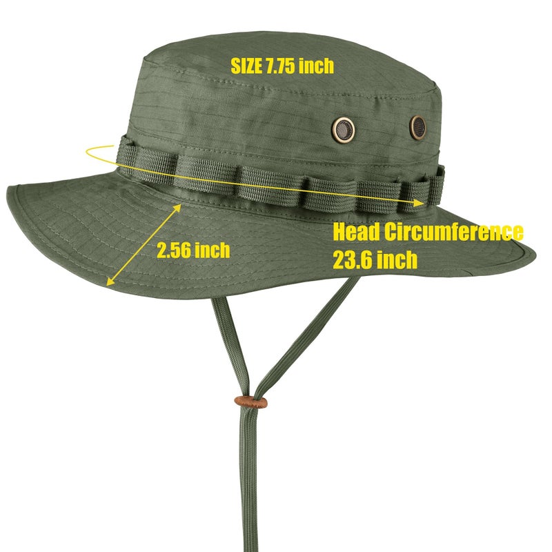 GLORYFIRE Boonie Hat Military Tactical Boonie Hats for Men Women Hunting Fishing Outdoor Green - Image 2