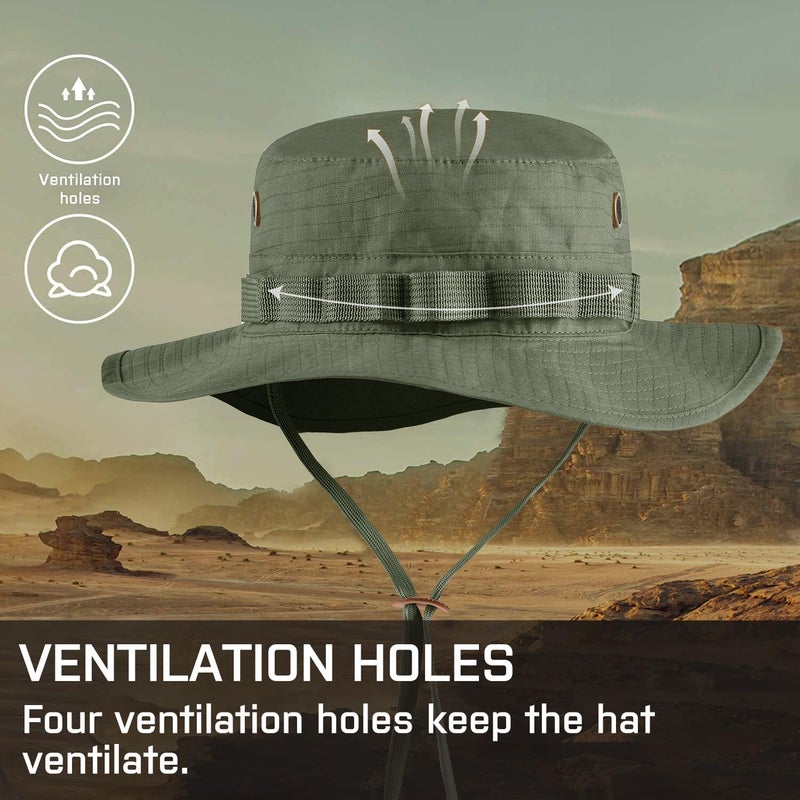 GLORYFIRE Boonie Hat Military Tactical Boonie Hats for Men Women Hunting Fishing Outdoor Green - Image 5