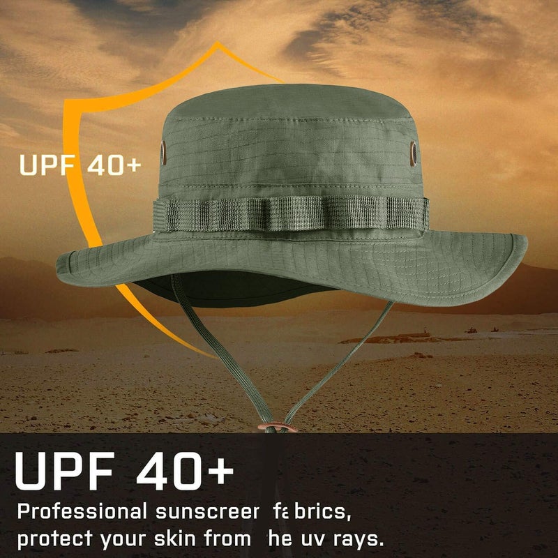 GLORYFIRE Boonie Hat Military Tactical Boonie Hats for Men Women Hunting Fishing Outdoor Green - Image 4