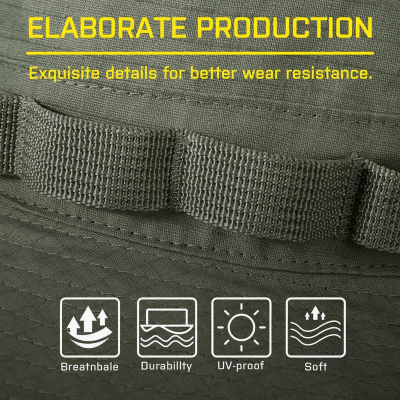 GLORYFIRE Boonie Hat Military Tactical Boonie Hats for Men Women Hunting Fishing Outdoor Green - Image 3