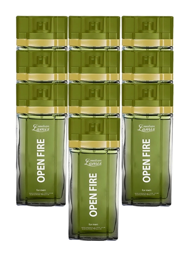 Creation Lamis 10 Pieces Open Fire Perfume For Men 100ml EDT - Image 1