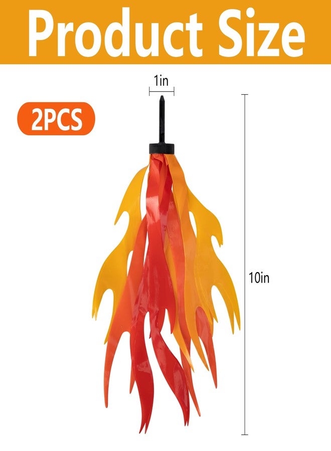 SHANGXING 2 Pcs Flame Kids Bicycle Streamers, 10 Inches Flame Bicycle Tassels for Boys Girls, Colorful Bike Handle Decoration Accessories for Bicycle Handlebar Scooter Grips - Image 3