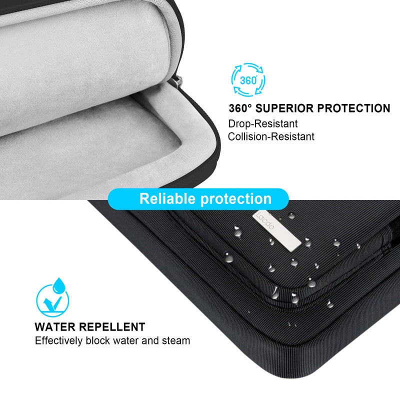 Lacdo حقيبة لابتوب لاكدو 360° الواقية، حقيبة لابتوب 16 بوصة لجهاز ماك بوك برو الجديد 16 بوصة M4/M3/M2 /M1 برو ماكس A3403 A3186 A2991 A2780 A2485 2024-2019، لابتوب سيرفيس 15 بوصة 7 كوبايلوت + كمبيوتر شخصي، أسود - Image 2