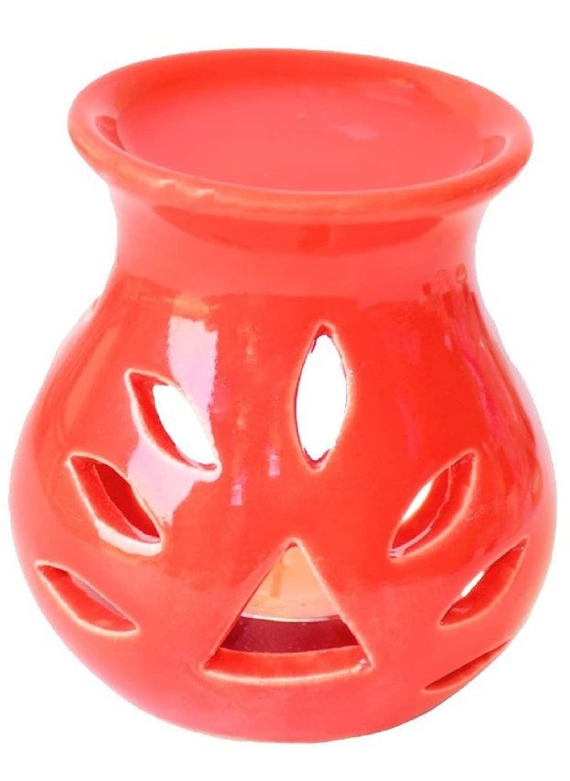 Mkd2 Rise Mkd2 Rise Ceramic Oil Diffuser Aroma Burner with Tealight Red Yellow Black Set of 3  - Image 5