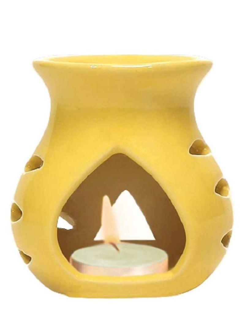 Mkd2 Rise Mkd2 Rise Ceramic Oil Diffuser Aroma Burner with Tealight Red Yellow Black Set of 3  - Image 3