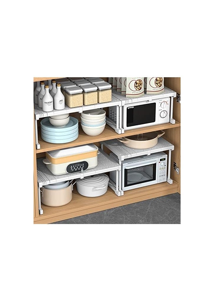 هاي هونور رفوف خزانة قابلة للطي ، قابل للتعديل طول الرفوف ، رفوف الأحذية ، والفرز تحت الماء ، ومساحات التخزين ، رفوف قابلة للطي ( 37-48 سم ، أبيض ، 2 ) للحمام والمطبخ وشرفة مرحاض . - Image 4