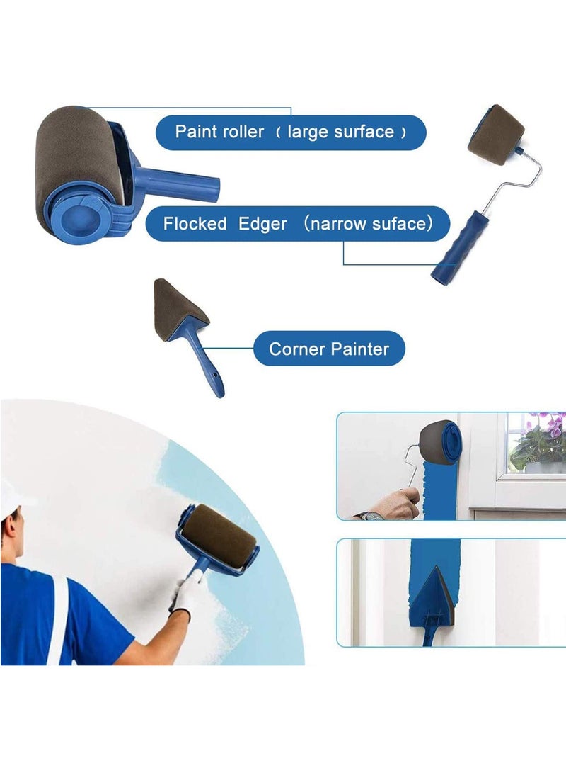 9PCS Universal Paint Roller Kit, Applicator for Painting Walls and Ceilings,DIY Wall Printing Brush Kit with Paint Runner Pro Brush - Image 4