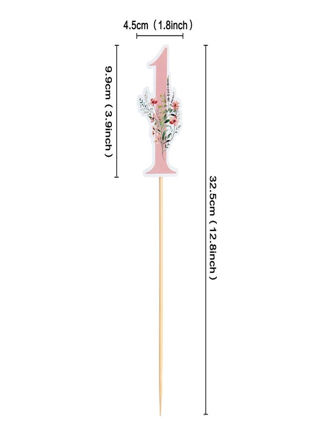 Ercadio 12 Pieces Fairy Flower Theme Party Centerpiece Decor 1st Fairy Flower Tabletop Decor Drink Stirrers Fairy Birthday Baby Shower Party Decor for Girls Elves Fairy Birthday Party Decor - Image 2
