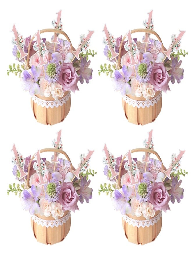 Ercadio 12 Pieces Fairy Flower Theme Party Centerpiece Decor 1st Fairy Flower Tabletop Decor Drink Stirrers Fairy Birthday Baby Shower Party Decor for Girls Elves Fairy Birthday Party Decor - Image 3
