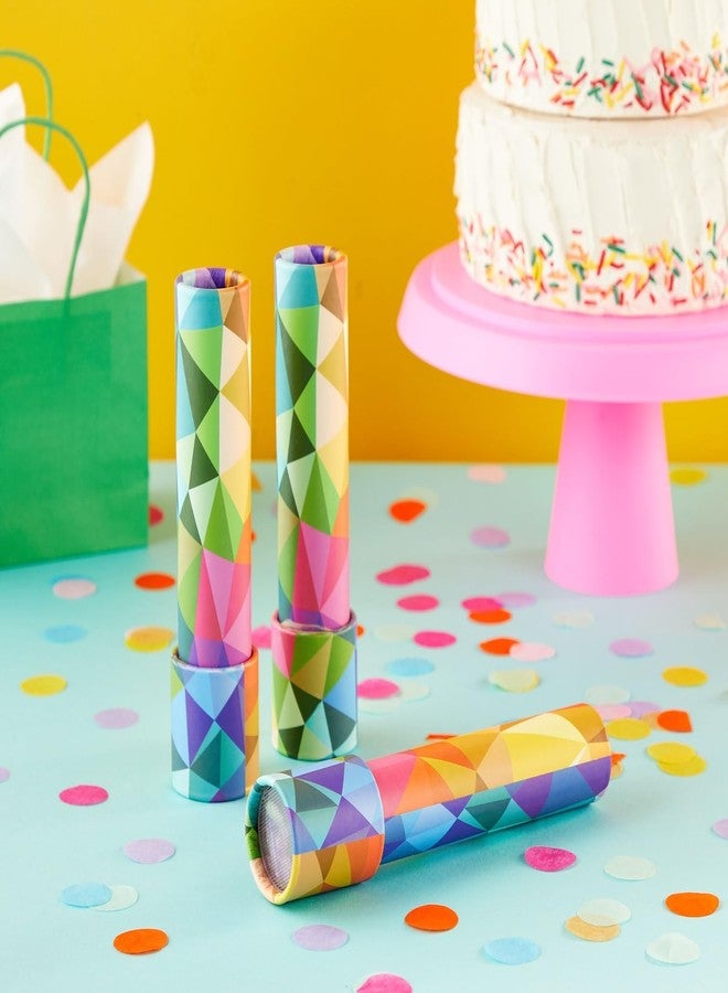 BLUE PANDA 3 Pack Prism Kaleidoscopes for Kids 8 inches - Birthday Party Favors, Vintage-Style Educational Retro Toys (Geometric Pattern) - Image 2