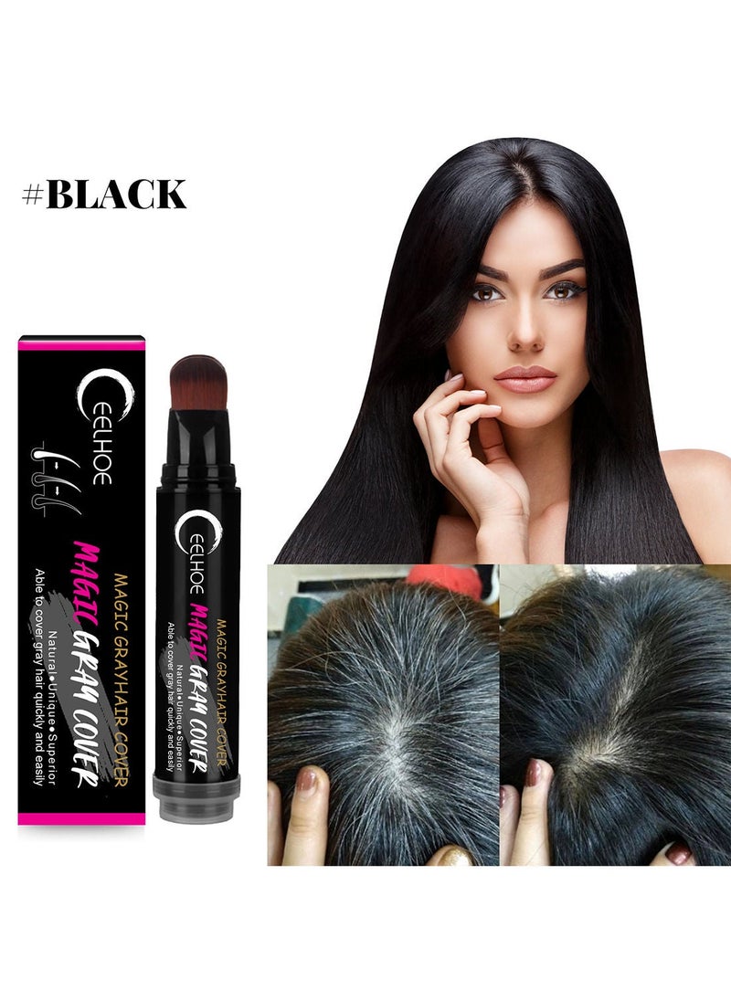EELHOE - Magic Gray Hair Cover Long Lasting Sweat Proof Temporary Instantly Root Hair Coloring Hair Dye Pen for Roots Hair Gray Concealer Pen to Create Thick Volume Natural Hair for Unisex - Image 1