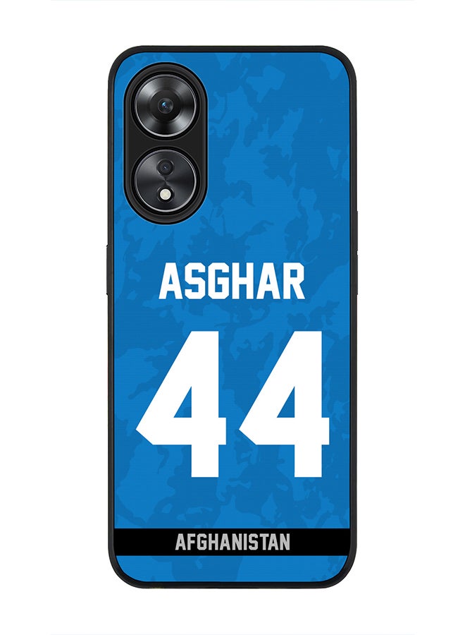 Stylizedd Cover for Oppo A78 5G / Oppo A58 5G Case , Rugged Black Slim fit Protective Phone Cases - Player Name - Asghar Afghan, Jersey Number- 44 - Image 1