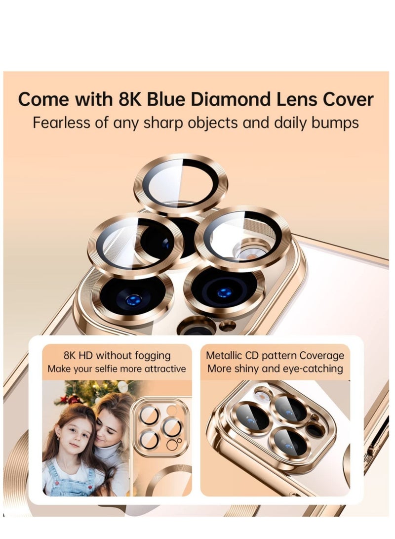 ELTRAZONE Magnetic Matallic Glossy Clear for iPhone 14 Pro Max Case with Full Camera Cover - Image 3