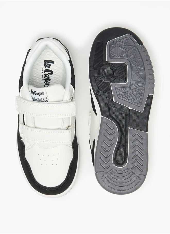 لي كوبر Boys' Colourblock Sneakers with Hook and Loop Closure