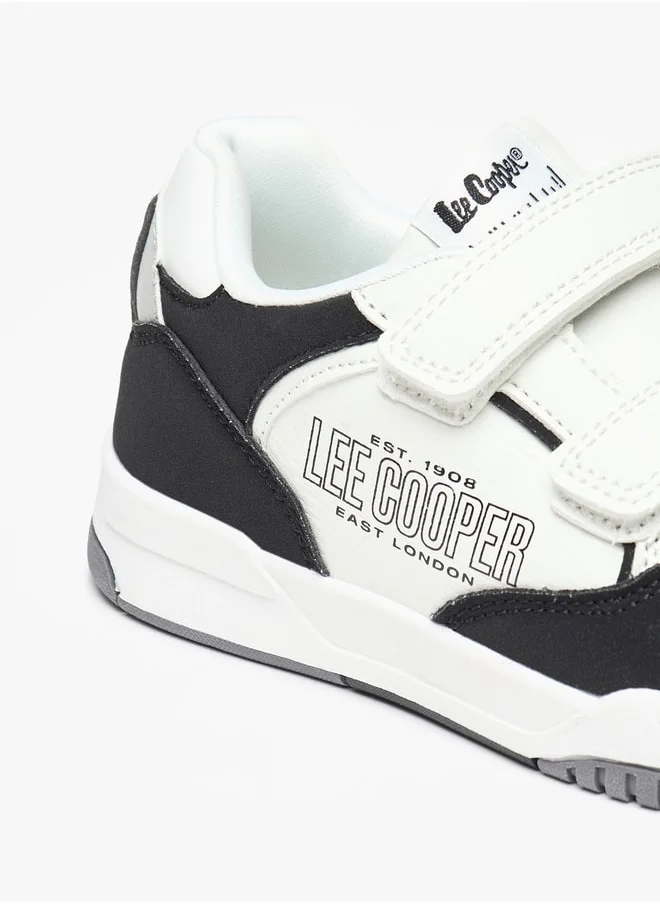 لي كوبر Boys' Colourblock Sneakers with Hook and Loop Closure