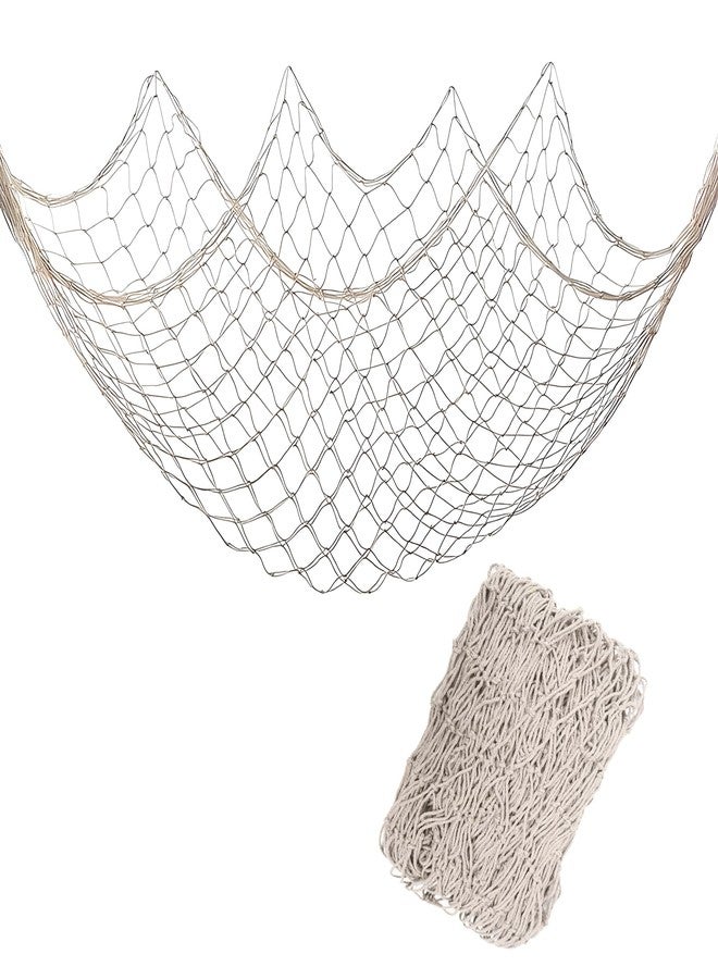 Bilipala Fishing Net Decor,Fishing Net, Wall Hangings Decor,Mediterranean Style Photographing Decoration, Creamy White - Image 1