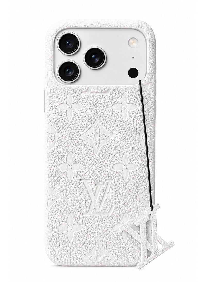 Luxury Embossed Case for iPhone 17 Pro Max – White - Image 4