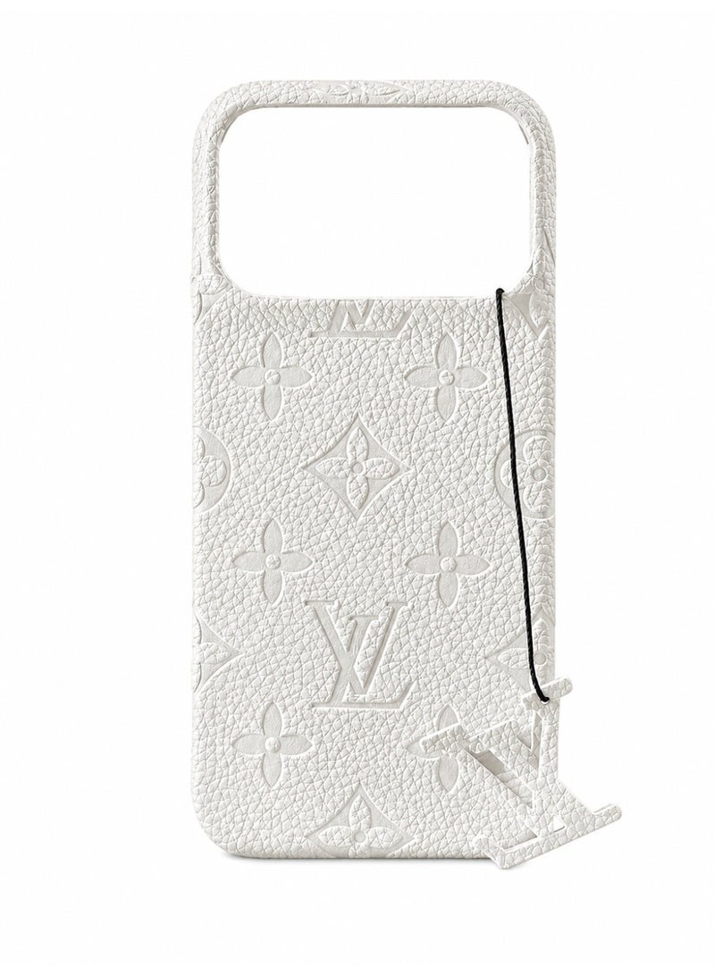 Luxury Embossed Case for iPhone 17 Pro Max – White - Image 1