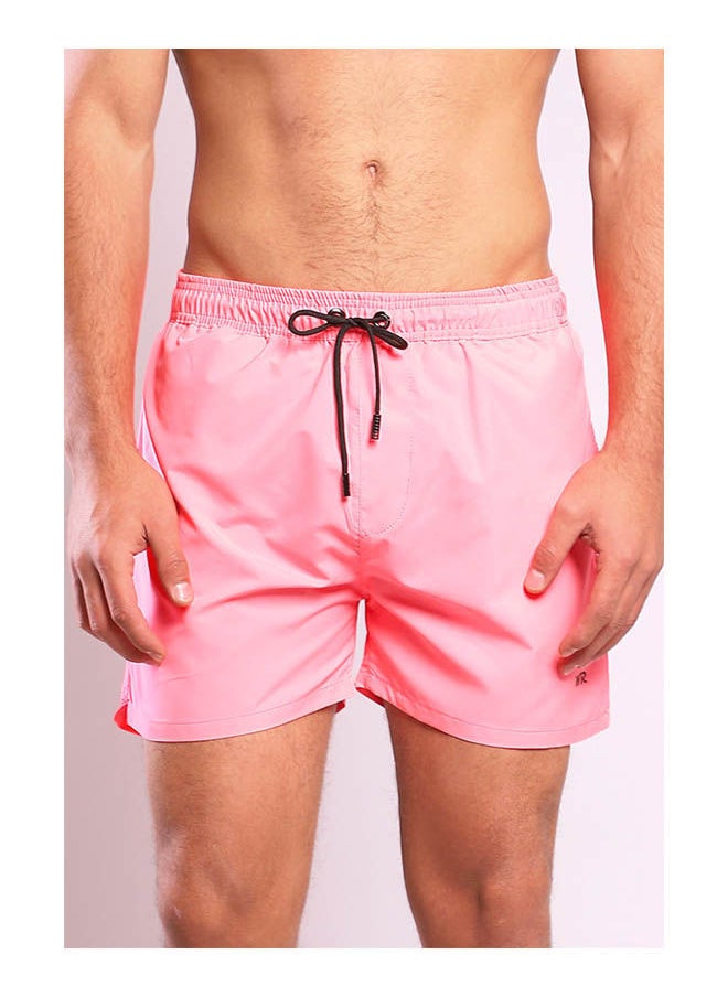 WHITE RABBIT Plain Basic Mid-Rise Swim Shorts  - Image 1
